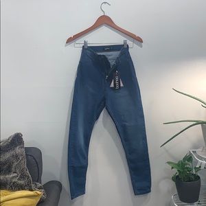 BOOHOO high waisted power stretch skinny jeans